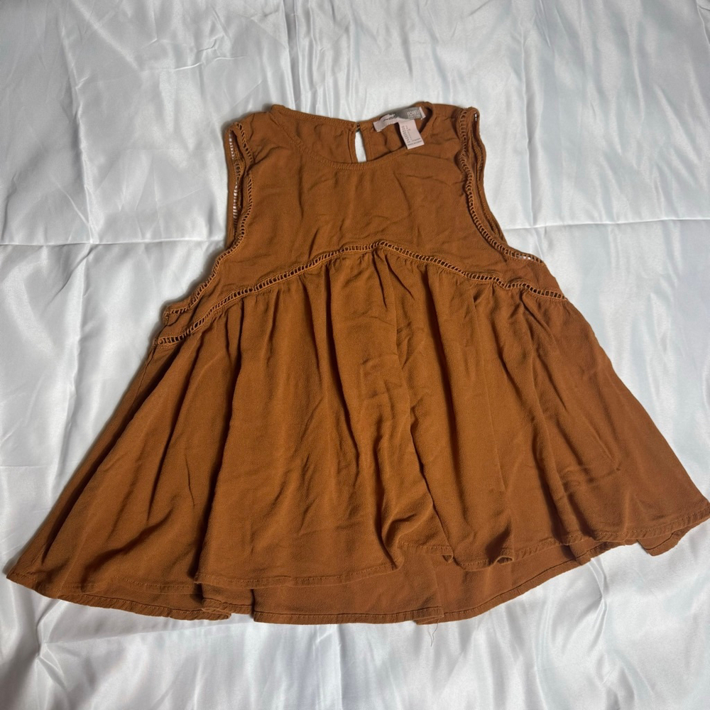 Women's FOREVER 21 Brown Sleeveless Tank Top L